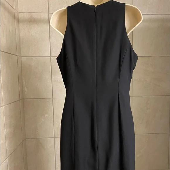 Vintage Adrianna Papell Evening black cocktail dress with bodice slits, size 10 - Picture 9 of 11